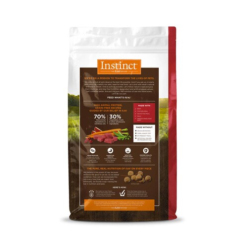 Instinct Original Receta de Res 9 kg para Perros.