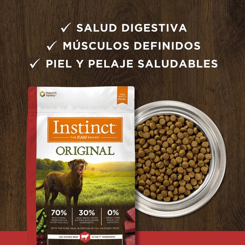 Instinct Original Receta de Res 9 kg para Perros.