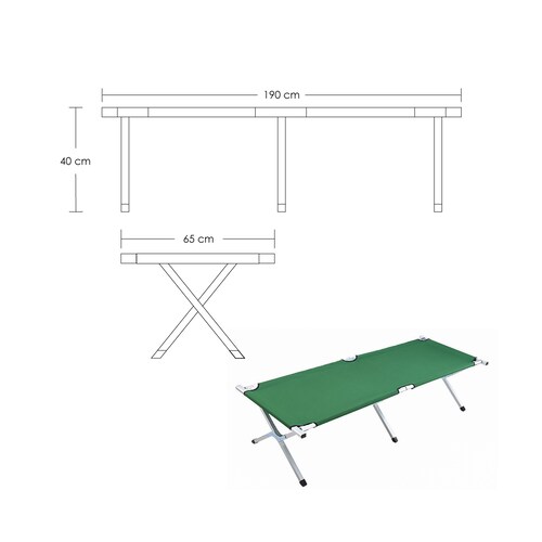 Camastro Plegable Camping, Cama Para Exterior Tipo Militar