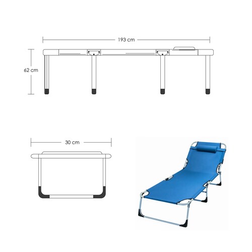 Camastro plegable para playa o camping