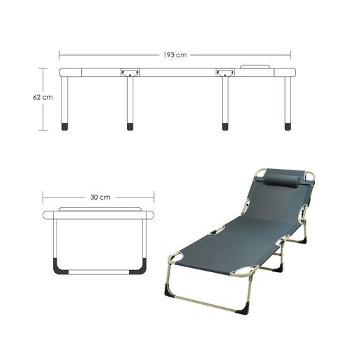Camastro plegable para playa o camping