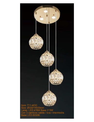 Lampara Colgante Greta 4 Luces T11-4GH La Luz de Victoria