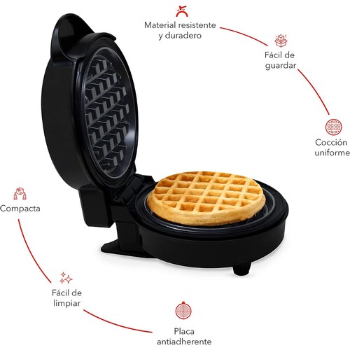 Mini Waflera Electrica Maquina Para Waffles Gofres Portatil