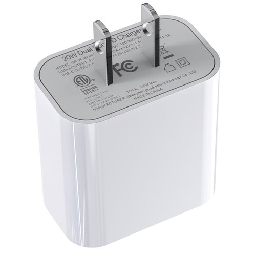 Cargador De Pared Dual Usb Y Tipo C Pd Carga Rapida 20w