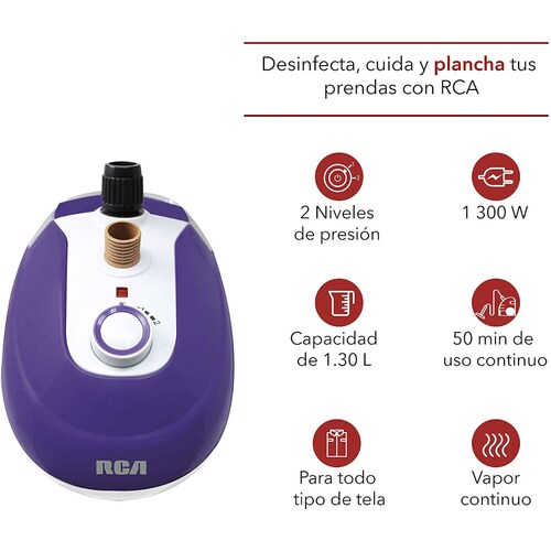 Plancha Vapor Vertical Soporte RCA RC-928 Vaporizador Tela.