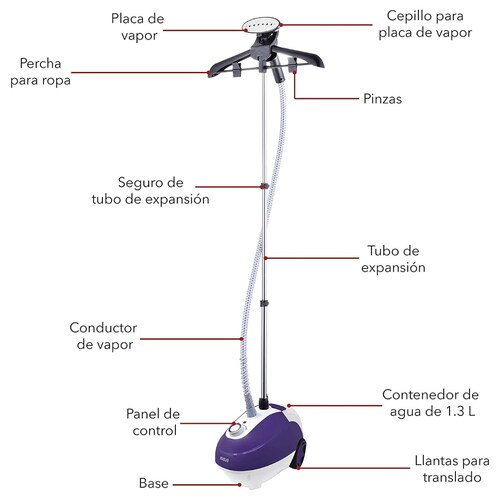 Plancha Vapor Vertical Soporte RCA RC-928 Vaporizador Tela.