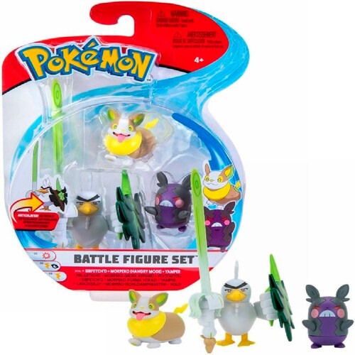 Pokemón Sirfetch,d + Morpeko (Hangry Mode) + Yamper