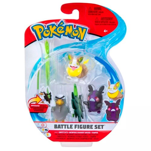Pokemón Sirfetch,d + Morpeko (Hangry Mode) + Yamper