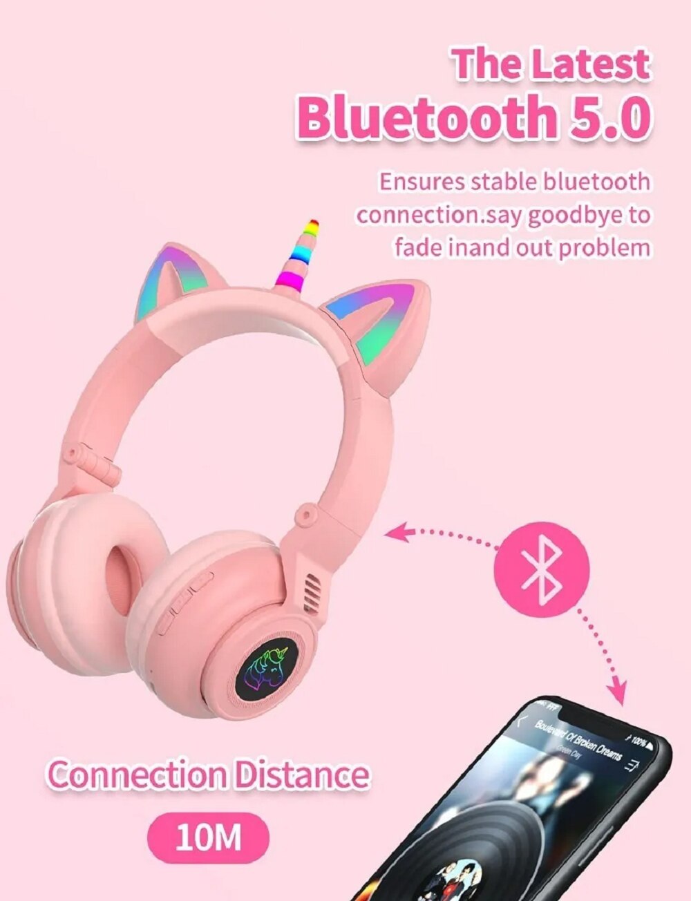 Audífonos de unicornio discount bluetooth