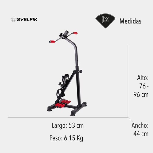  Bicicleta Dual Cycle Pro Band / Doble Acción para Brazos y Piernas / Altura ajustable, Incluye Bandas de resistencia / Bici Fija