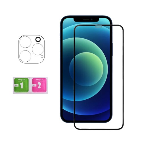 Protector de  Pantalla + Protector de Cámara Trasera para iPhone 13 Pro de Vidrio Templado