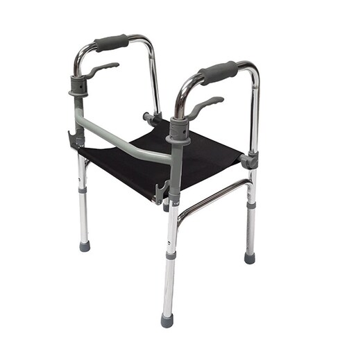 Andadera aluminio Plata con asiento plegable MI
