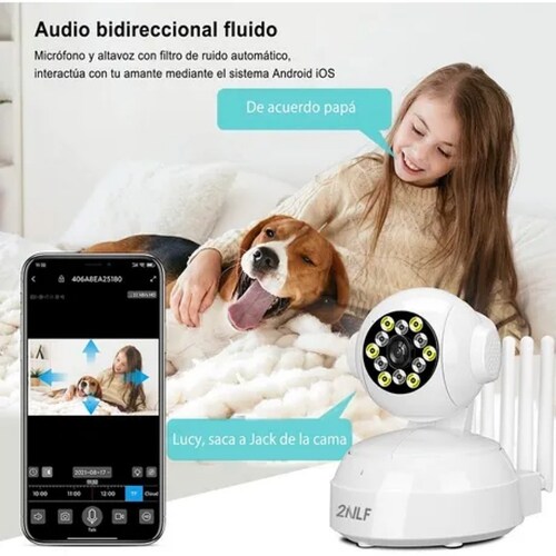 Cámara De Seguridad Wifi Con Alarma Detección De Movimien
