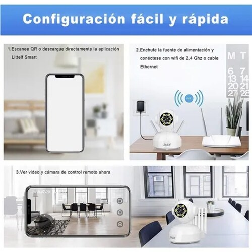 Cámara De Seguridad Wifi Con Alarma Detección De Movimien