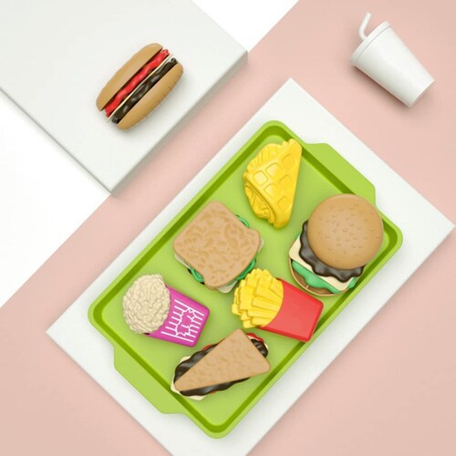 Set De Comida Didáctico Miniatura Snack Hamburguesa, Hot Dog