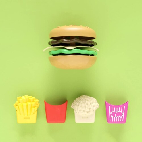 Set De Comida Didáctico Miniatura Snack Hamburguesa, Hot Dog