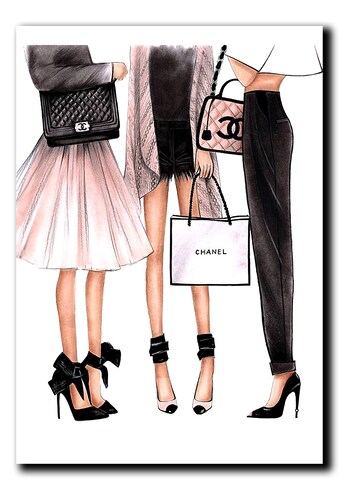 Cuadros Decorativos Set de 3 pzs Canvas moderno Fashion 30 X 45 cm