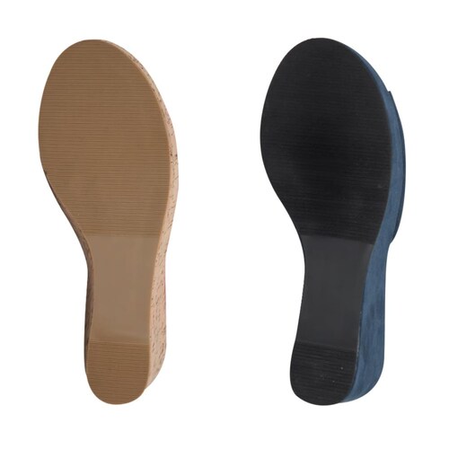 Kit de 2 pares de sandalias casuales marca Vi Line color rosa y azul marino, mod. 1034234