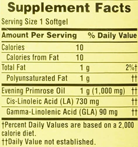 Vitaminas Metabolismo Piel Evening Primrose Oil 1000mg SpringValley Producto Importado Salud de La Mujer 