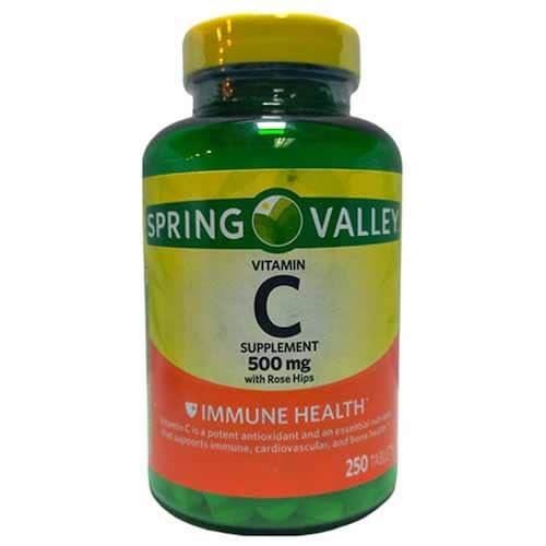Vitaminas C+Rosa Mosqueta Sistema Inmune SpringValley Producto Importado antioxidante 