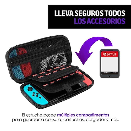 Funda para Nintendo Switch con Mica y 4 Accesorios Redlemon
