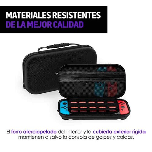 Funda para Nintendo Switch con Mica y 4 Accesorios Redlemon