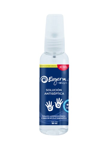 Desinfectante Antibacterial Antiséptico Manos Con Alcohol Exgerm 60 ml Spray