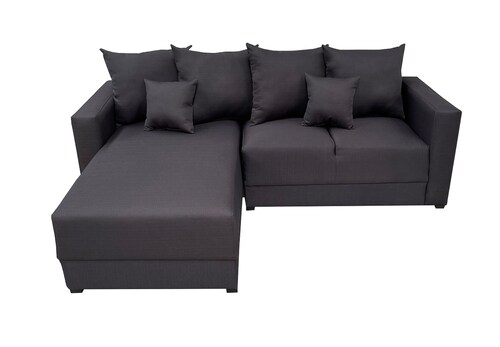Sala Esquinera Lombar Gris Oxford Tela importacion Pisa- 220x160 cm, El Bazar Store