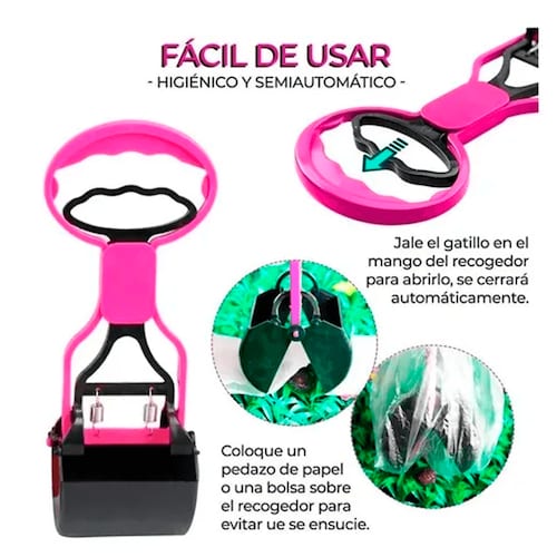 Recogedor De Heces Popo De Perros Gatos Mascotas Recolector De Heces Portátil Higiene Y Limpieza Color Surtido