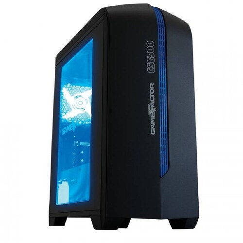 Gabinete Gamer Game Factor Csg-500 Atx Negro/Azul