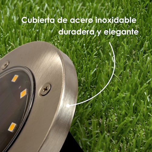 Lampara Solar De Piso 8 Leds Luces Para Exterior Impermeable