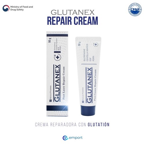 Crema Reparadora GLUTANEX REPAIR CREAM / Glutatión, PDRN, Centella Asiática y EGF's / Reparación Antioxidante y Aclarante / 50ml / De Corea del Sur