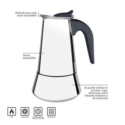 CAFETERA ITALIANA TRAMONTINA 61768/100 PARA EXPRESSO 350 ML END1**