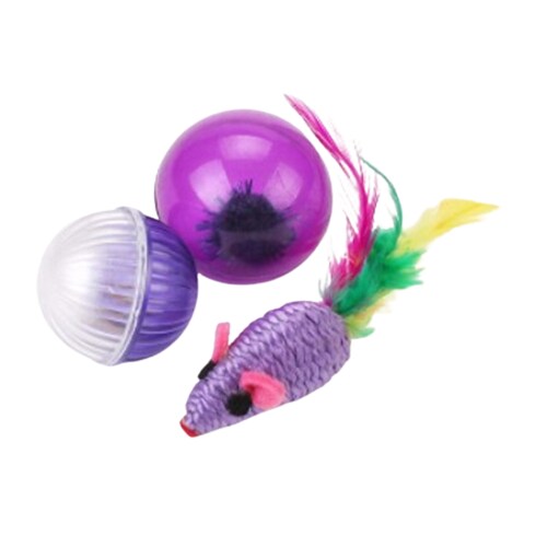 Juguete Gato Pawffy Raton Hilo Pelota C/Sonaja Peluche Sunny