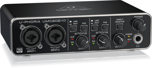 BEHRINGER UMC202HD INTERFAZ DE AUDIO 2 CANALES