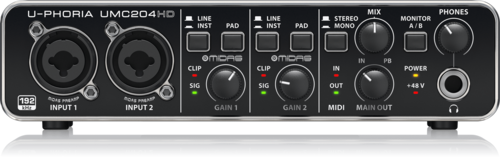Behringer UMC-204HD Interfase De Audio 2x4