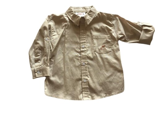 Conjunto Niño Casual  Pantalon y Camisa Manga Larga con Elevador