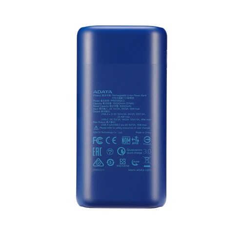 Power Bank Digital Quick Charge Adata 10000mah Carga Rapida