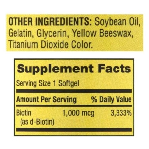 Biotina Plus Keratina 10,000mcg Pelo Piel Uñas 60 Caps Extra Spring Valley 