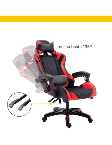Silla de escritorio Home office chair sportcar level Beckon Rojo