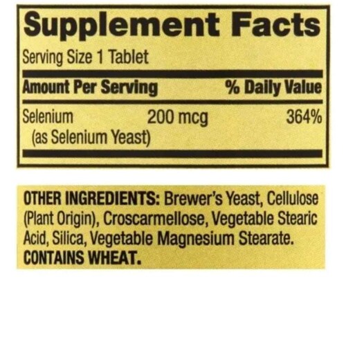 Selenio Selenium 200 Mcg 100tab Anticancerigeno Antioxidante Spring Valley 