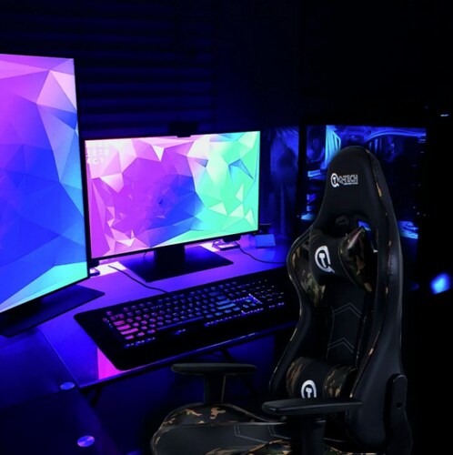 Silla Gamer Ergonómica Reclinable Militar Verde