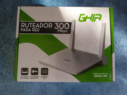ROUTER INALAMBRICO GHIA 300MBPS MULTIMODO ACCESS POINT REPETIDOR 3 PUERTOS LAN PUERTO WAN ANTENAS