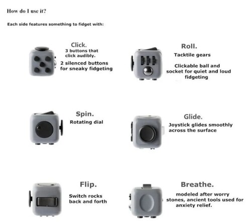 Juguete Anti Estrés - Fidget Cube Azul