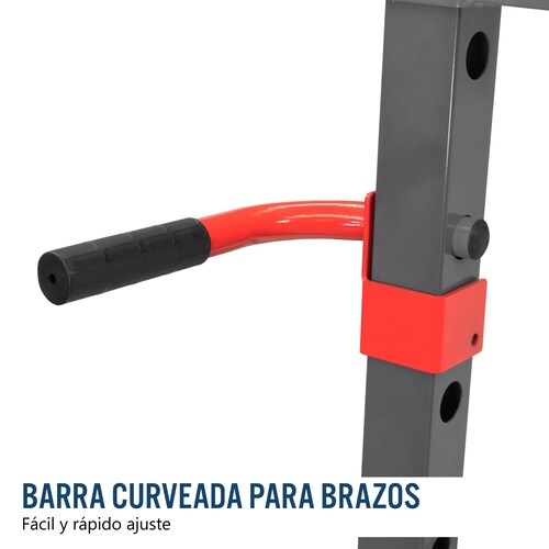 Jaula de Entrenamiento Multifuncional con Barra para Dominadas, Soporte para Dips, Barras de Seguridad