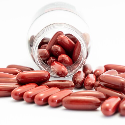 Vi-antiox, Glucosamina y Condroitina con Omega 3, Gi life, Frasco transparente con 30 cápsulas de 1.3g c/u