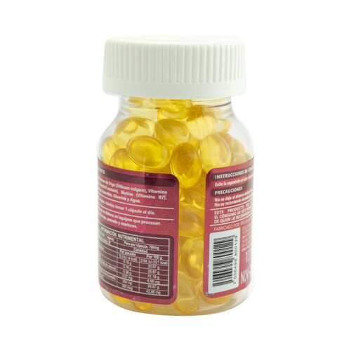 Biotransforma, Biotina con Vitamina E, Germen de trigo, Gi life, Frasco transparente con 30 cápsulas de 700 mg c/u