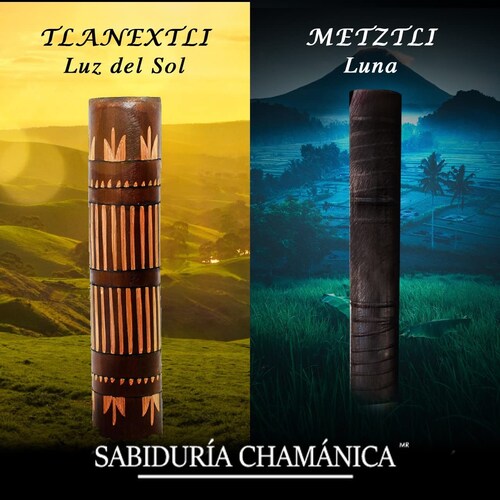 Palo de lluvia Chamanico Grande 80cm - kuauuatsali kiauitl, instrumento, musica, naturaleza, sonidos, indigenas, artesania, mayas, aztecas