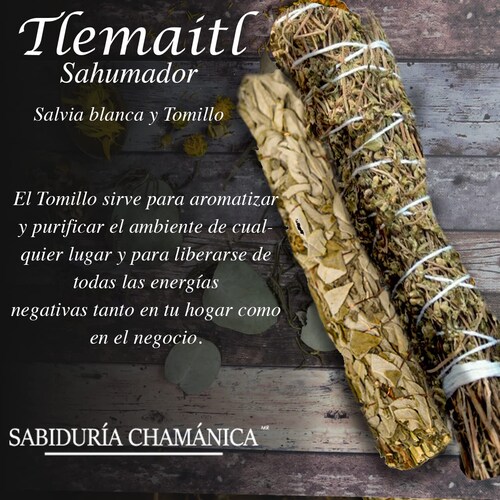 Incienso Sahumador Tlemaitl Tomillo, Salvia, Incienso, sahumador, Limpia, esencias, Hierbas, tomillo