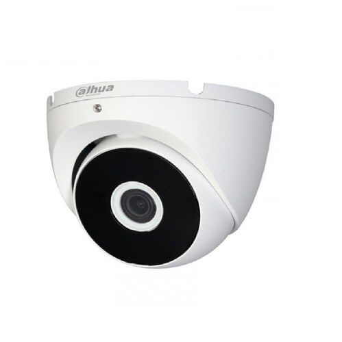 Cámara Turret Dahua 5 MP Cooper DH-HAC-T2A51N-0280B lente de 2.8mm SEGURIDAD BLANCO DOMO CABLE PC